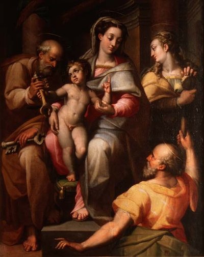 Sagrada Família com São Pedro e Santa Maria Madalena de Orazio Samacchini