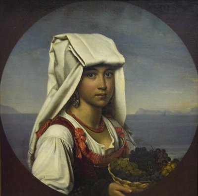 Menina napolitana com frutas, 1831 de Orest Adamovich Kiprensky