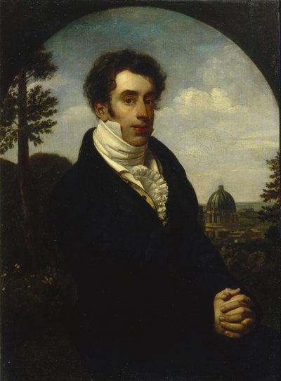Retrato do príncipe Alexander Mikhailovich Golitsyn 1798-1858, 1819 de Orest Adamovich Kiprensky