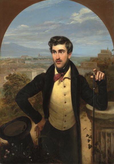 Retrato do príncipe Mikhail Alexandrovich Galitzine de Orest Adamovich Kiprensky