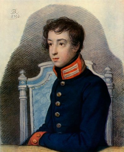 Retrato de Alexandr Pavlovich Bakunin, 1813, 1965. de Orest Adamovich Kiprensky
