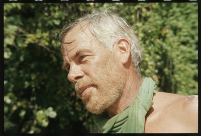 Lee Marvin em set para o "Inferno no Pacífico". de Orlando Suero