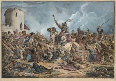 Batalha entre os georgianos e as tribos da montanha de Orlowski