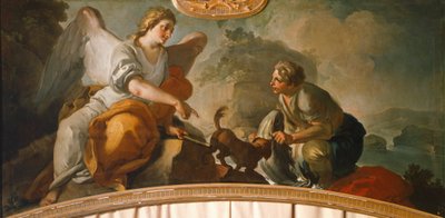 Tobias e Angel, de Oronzo Tiso (1726-1800) de Oronzo Tiso