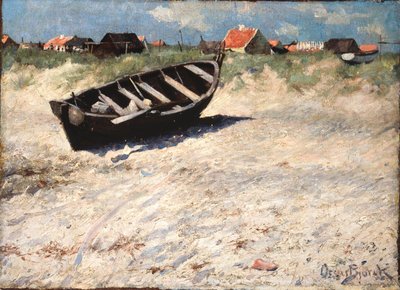 Barco em South Beach em Skagen de Oscar Gustaf Bjorck