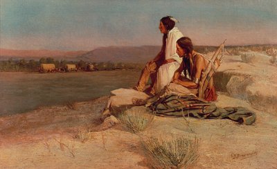 Vigilância do comboio de vagões (óleo sobre tela) de Oscar Edward Berninghaus