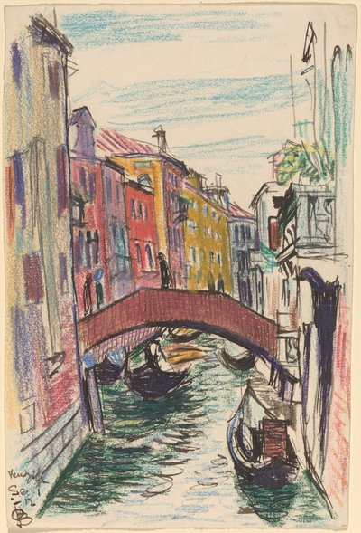 Canal, Veneza de Oscar F. Bluemner