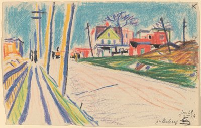 Rua no Bronx de Oscar F. Bluemner