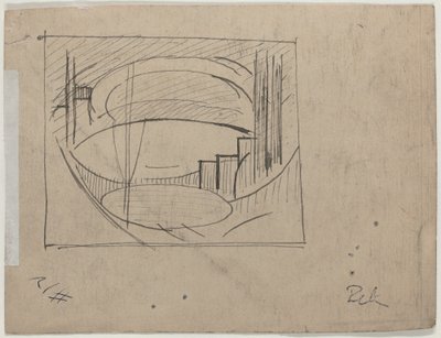 Estudo para "Soho" (verso) de Oscar F. Bluemner