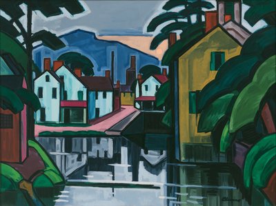 Old Canal Port de Oscar Florianus Bluemner