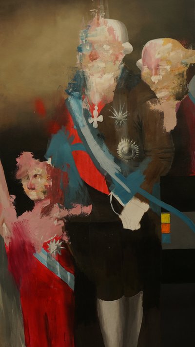 Imperial Reverie, 2020-2025 (acrílico e óleo sobre tela) de Oscar Nin
