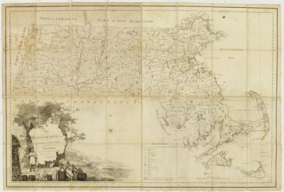 Mapa do próprio Massachusetts: compilado a partir de pesquisas reais feitas por ordem do Tribunal Geral e sob a inspeção dos agentes de sua nomeação, 1802 de Osgood Carleton