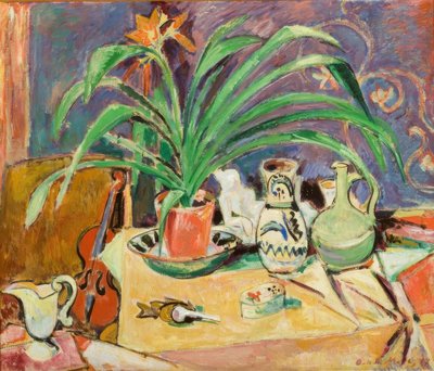 O.Moll, ainda vida com Amarayllis de florescência de Oskar Moll