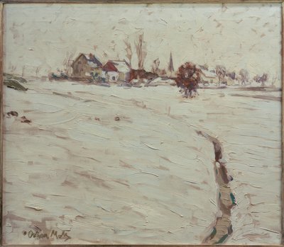 Paisagem de neve em Grafrath de Oskar Moll