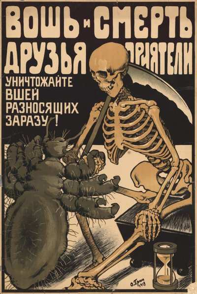 Piolho e morte são amigos e amigos, 1919. de Oskar Petrovich Gruen