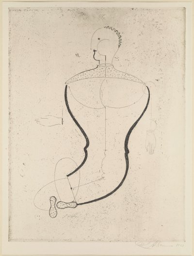 Figura abstrata à esquerda, 1923. de Oskar Schlemmer