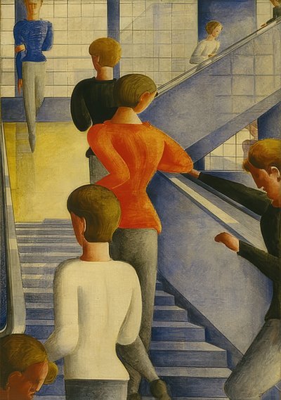 Escadas da Bauhaus. 1932 de Oskar Schlemmer