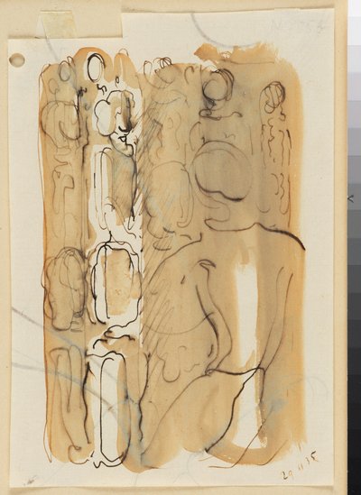 Gruppe mit Rückenfigur de Oskar Schlemmer