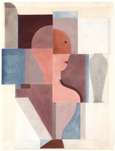 Metade dividida à direita, 1923. de Oskar Schlemmer
