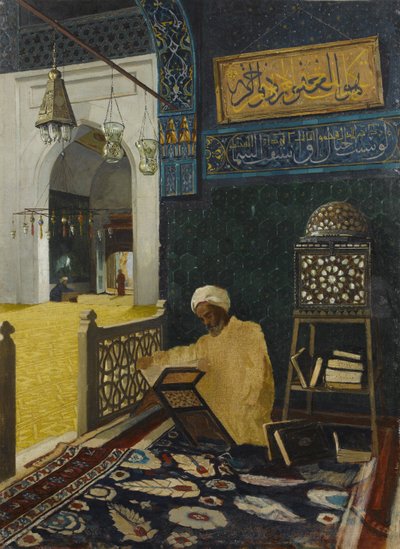 Recitando Alcorão de Osman Hamdi Bey
