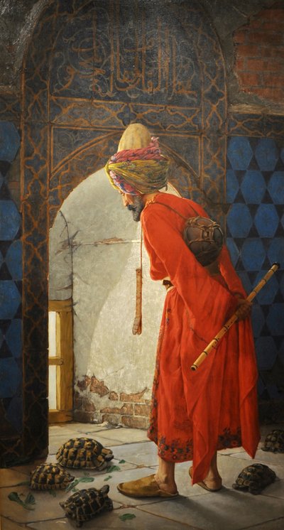 O treinador de tartaruga, 1906 de Osman Hamdi Bey