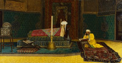 No túmulo de Maomé de Osman Pacha Zadeh Hamdy Bey