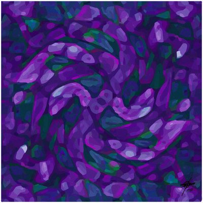 Redemoinhos violetas abstratos de Osvaldo Russo