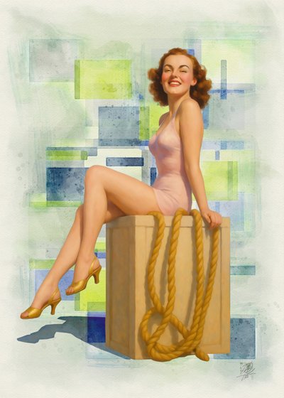 Pin-up Vintage Feliz de Osvaldo Russo