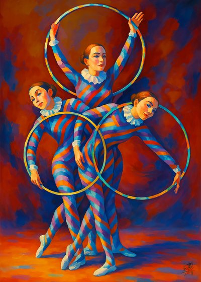 Dançarinos do Arco Harlequin de Osvaldo Russo