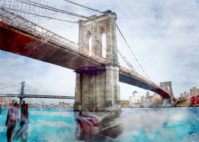 As icónicas águas da Ponte de Brooklyn de Osvaldo Russo