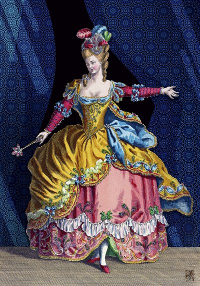 Traje de palco rococó de Osvaldo Russo
