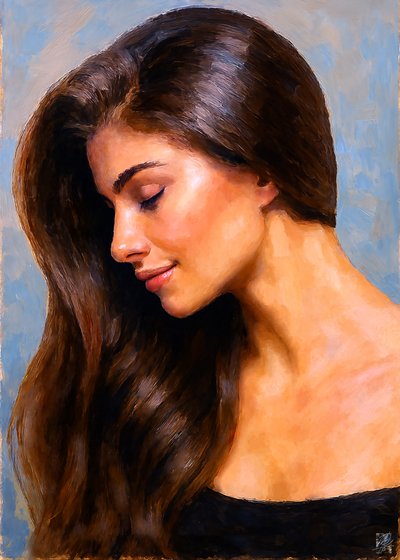 Perfil de uma Mulher Serena de Osvaldo Russo