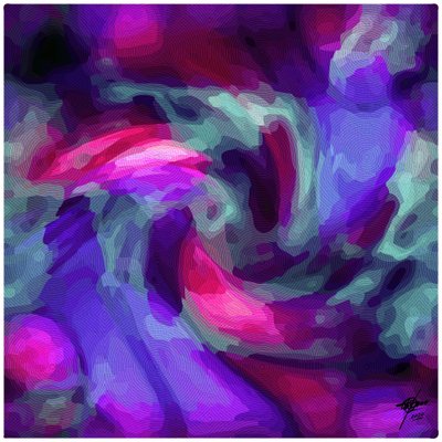 Fluxo abstrato vibrante de Osvaldo Russo