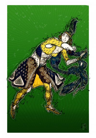 Dançarina ornamentada e vibrante de Osvaldo Russo