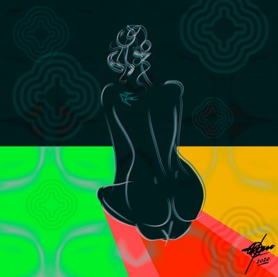 Silhueta de uma mulher cheia de vida de Osvaldo Russo