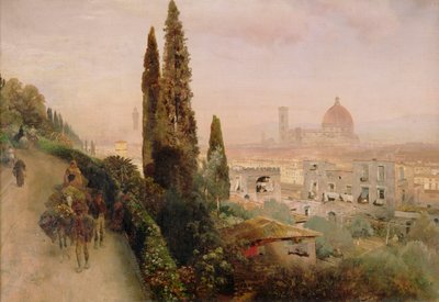 Florença (óleo sobre tela) de Oswald Achenbach