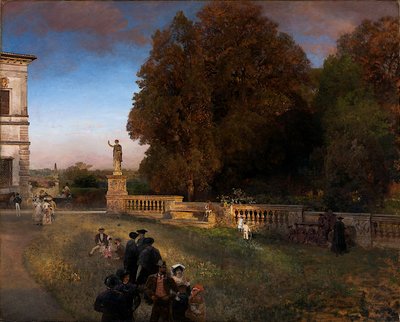 No Parque da Villa Borghese de Oswald Achenbach