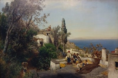 Vista sobre a baía de Nápoles de Oswald Achenbach