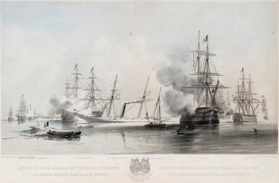 Chegada do general Baraguay DHilliers a Grengam, 1854 de Oswald Walters Brierly