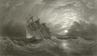 HMS Galatea em um cruzeiro de Oswald Walters Brierly