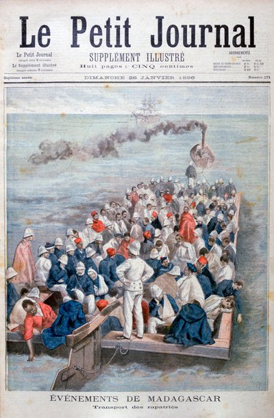 Eventos em Madagascar: O repatriamento de tropas francesas, 1896 de Oswaldo Tofani