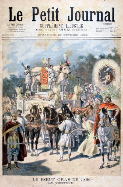 Celebrações de boi gordo em Paris, 1896 de Oswaldo Tofani
