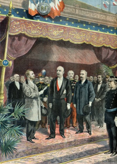 Inauguração da rue Reaumur, com Félix Faure, Monsieur De Selves e Pierre Baudin de Oswaldo Tofani