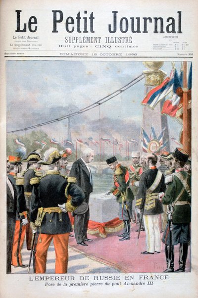 Nicolau II da Rússia e Félix Faure, Presidente da República Francesa, 1896 de Oswaldo Tofani