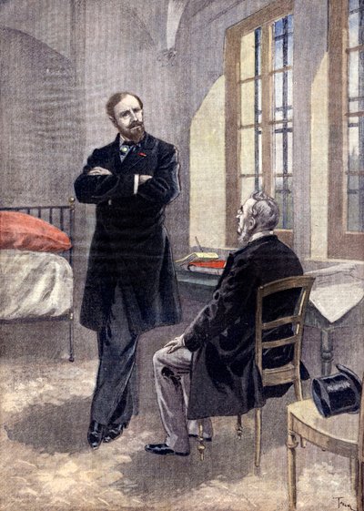 Paul Deroulede com o seu advogado na prisão La sante de Oswaldo Tofani