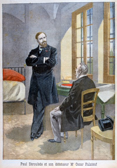 Paul Déroulède e seu defensor Oscar Falateuf, 1899. de Oswaldo Tofani