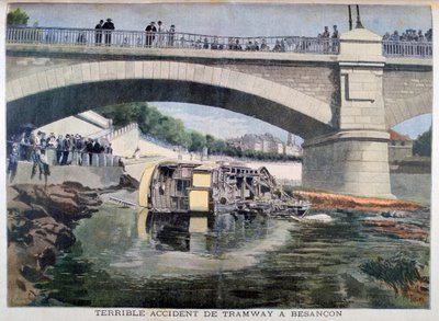 Terrível acidente de bonde, Besançon, França, 1899 de Oswaldo Tofani