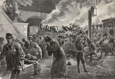 Vítimas e socorristas no local do acidente ferroviário de Saint-Mande, 26 de julho de Oswaldo Tofani