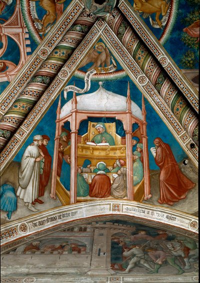 Santo Agostinho ensinando retórica em Cartago. (Fresco de Ottaviano Nelli