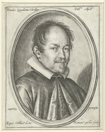 Retrato do compositor Paolo Quagliati c. 1555-1628, 1623 de Ottavio Maria Leoni